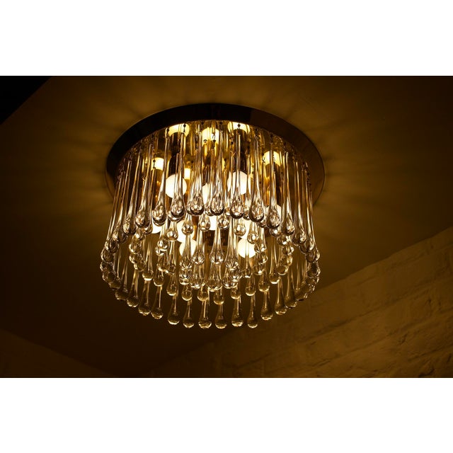 Hollywood Regency Drop Ceiling Lamp in Murano by J.T Kalmar, 1970s For Sale - Image 3 of 11