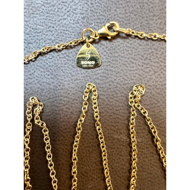 Gold Vintage Unisex 18 Karat Yellow Gold chain Necklace, SOHO, Italian 17", 4.2 GM For Sale - Image 8 of 18