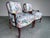 Elegant pair of Louis XV style bergère armchairs by Century Furniture featuring carved mahogany frames with graceful...