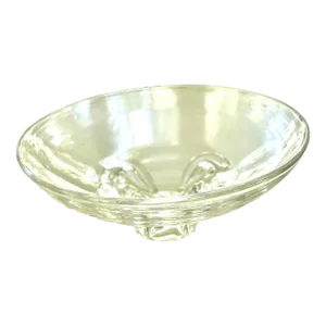 Vintage Steuben Signed Floret 3-Toed Crystal Footed Bowl by Donald Pollard