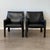 Black 1970s Model 414 Cab Lounge Chairs by Mario Bellini for Cassina - Set of 2 For Sale - Image 8 of 10