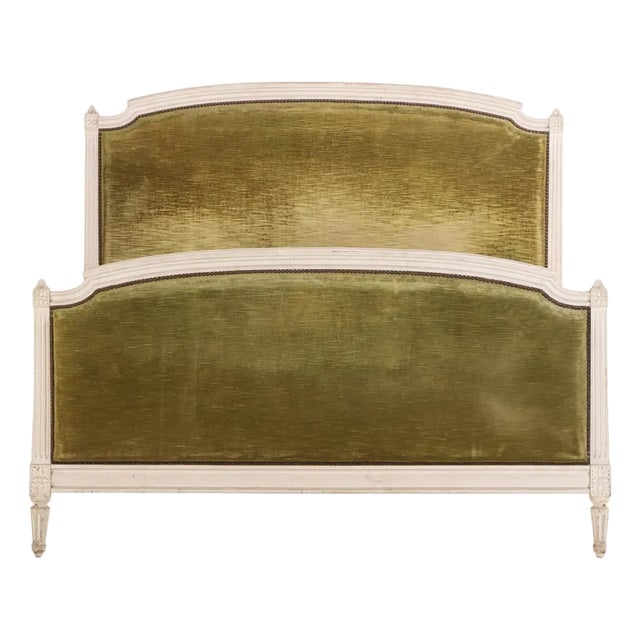 A French Louis XVI Style Painted Full-Size Bed, C. 1940. For Sale