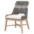 2020s Tapestry Grey Mahogany Dining Chair, White Speckle Stripe & Dove Rope For Sale - Image 5 of 13