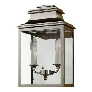 Polished Nickel Wall Light For Sale