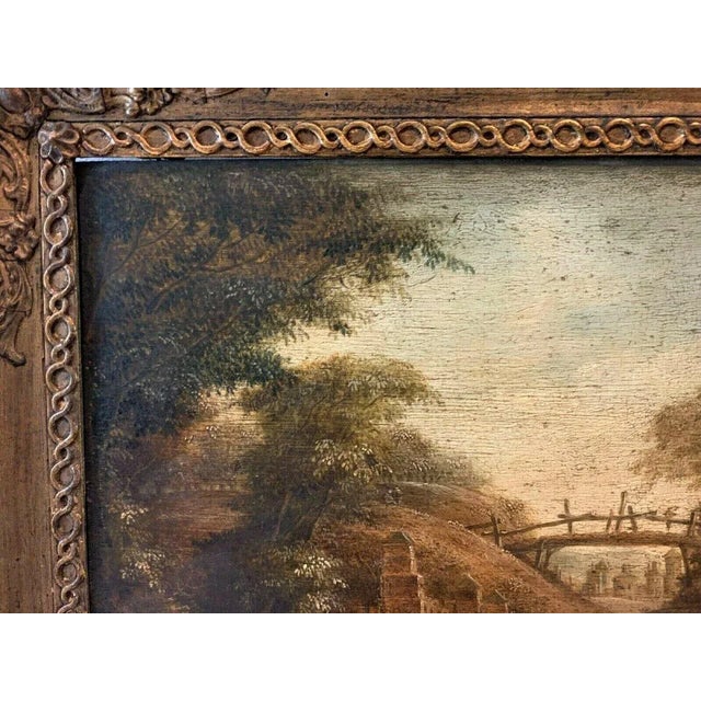 Animated Landscape, 19th Century, Oil on Oak Panel, Framed For Sale - Image 6 of 16