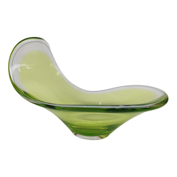 Glass Bowl by Paul Kedelv by Flygsfors, 1960s For Sale