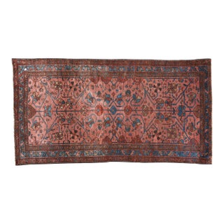 1920s Antique Persian Lilihan Floral Multicolor Wool Rug For Sale