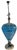 Contemporary Art Glass Aqua Blue White Swirl Table Lamp For Sale - Image 3 of 18