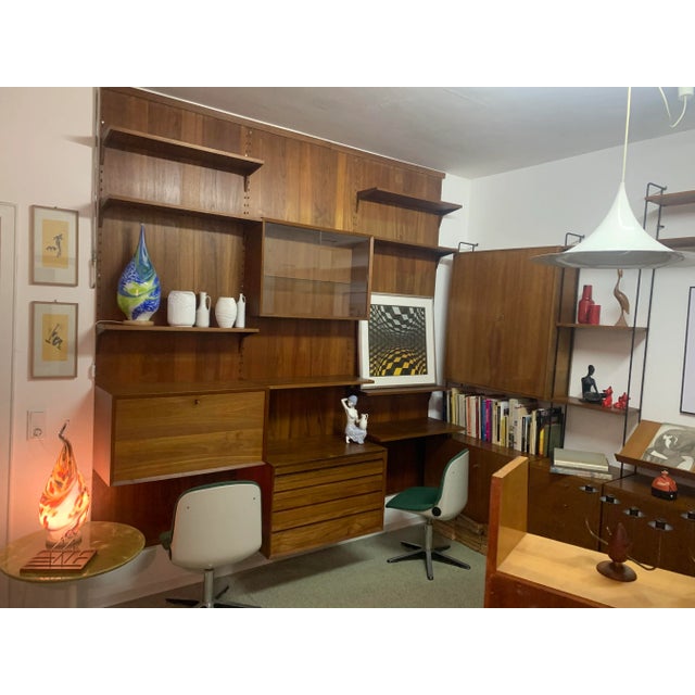1960s Mid-Century Teak Wall Unit by Poul Cadovius for Cado For Sale - Image 5 of 16