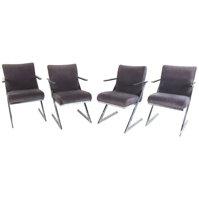 Set of Four Dining Chairs by Milo Baughman for Design Institute of America For Sale In New York - Image 6 of 6