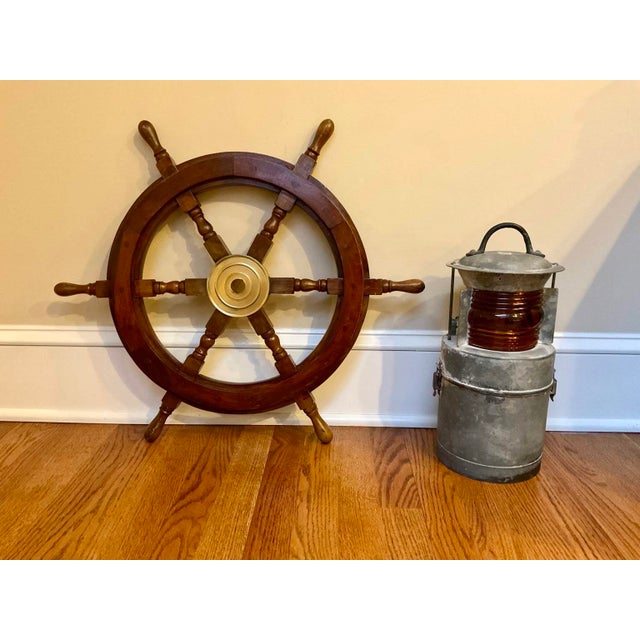 Late 20th Century Six-Spoke Ship’s Wheel For Sale - Image 4 of 7