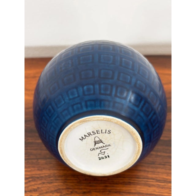 Blue Marselis Vases in Ceramic by Nils Thorsson for Royal Copenhagen, Denmark, 1950s, Set of 2 For Sale - Image 8 of 15