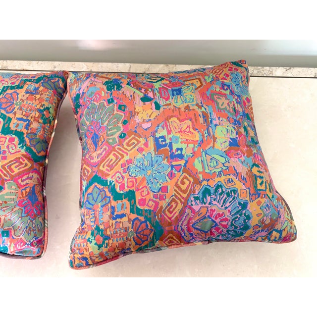 Textile Small Vintage Throw Pillow Pair For Sale - Image 7 of 9