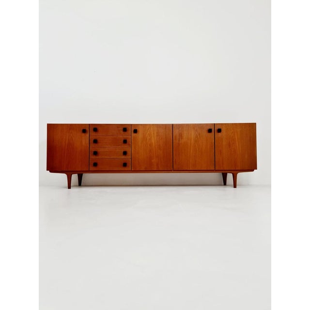 Danish Long Teak Sideboard by Ib Kofod Larsen, 1960s For Sale - Image 11 of 11