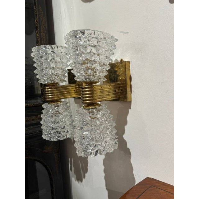 Early 21st Century Pair of Murano Rostrada Sconces For Sale - Image 5 of 6