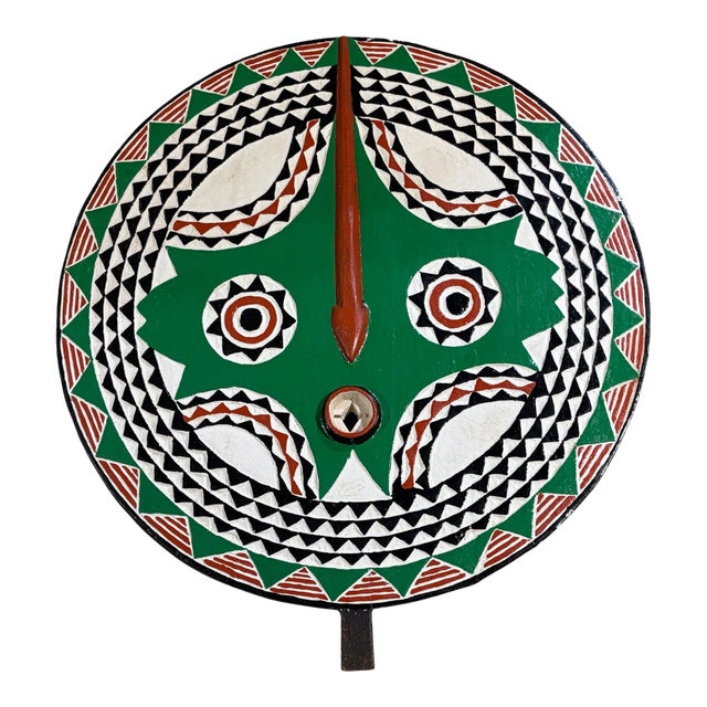 Vintage African Wooden Bobo Mask Burkina Faso 30" H For Sale
