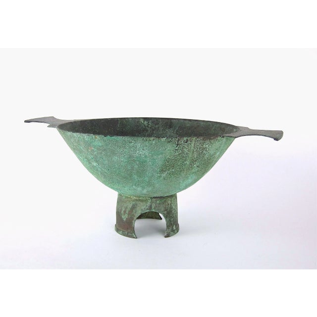 Marie Zimmermann Large Centerpiece Bowl With Encrusted Verdigris Patina For Sale - Image 10 of 10