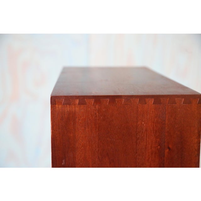 Wood Studio Made Walnut Mid Century Modern 2 Sided Cabinets Set of 3 For Sale - Image 7 of 13