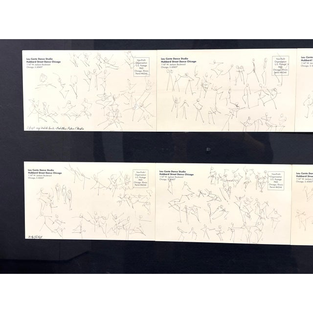 Figurative Vintage Framed Figure Drawing Collection on Postcards by Molly Schiff Saic For Sale - Image 3 of 4