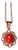 Late 19th Century 14K Pink Rose Gold Diamond Undyed Red Coral Floral Pendant For Sale
