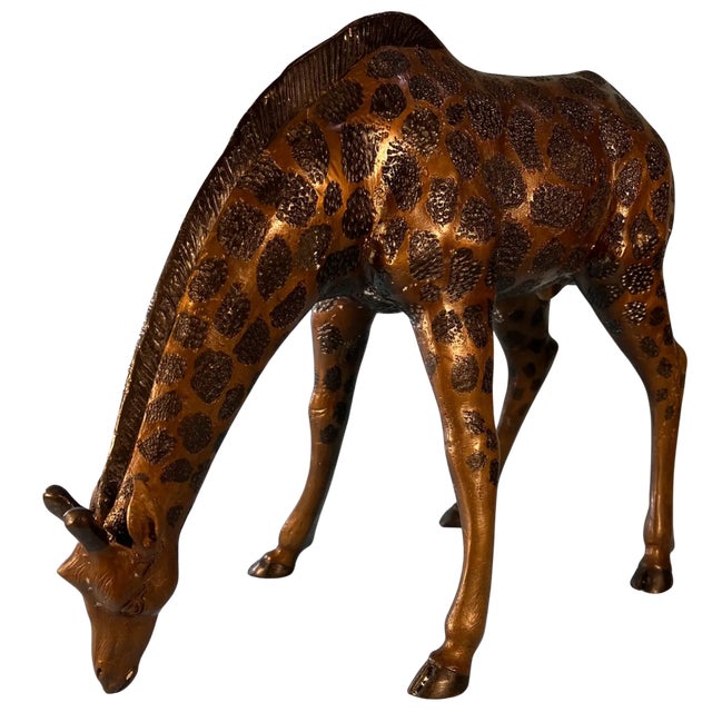 Vintage Bronze Giraffe Sculpture For Sale - Image 12 of 15