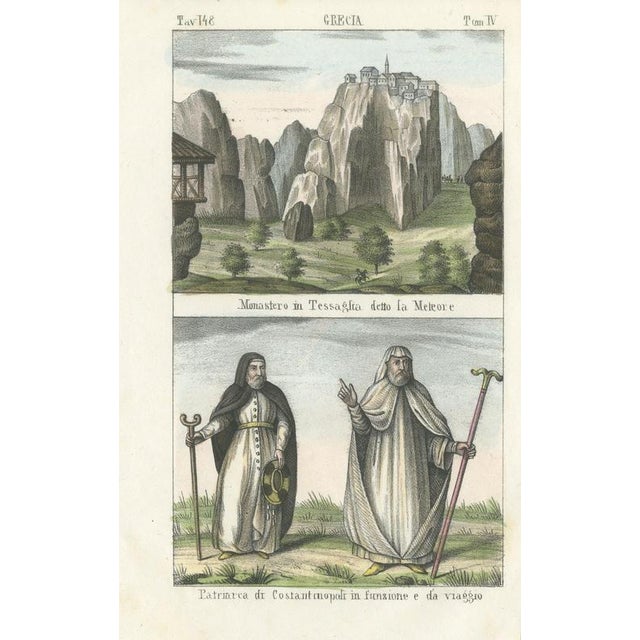 Black Meteora Monastery in Thessaly and the Patriarch of Constantinople, 1842, Paper For Sale - Image 8 of 8
