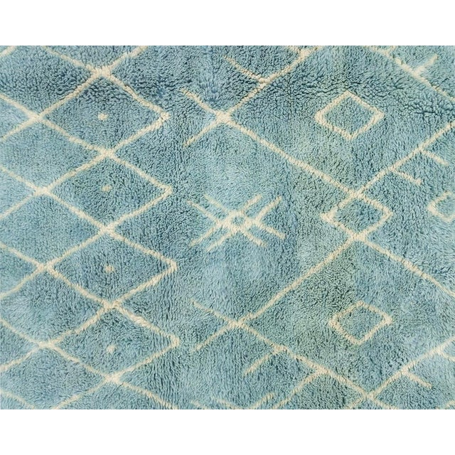 Premium Hand-Knotted Moroccan Wool Rug | 11'0" X 7'4" | One of a Kind For Sale - Image 9 of 9