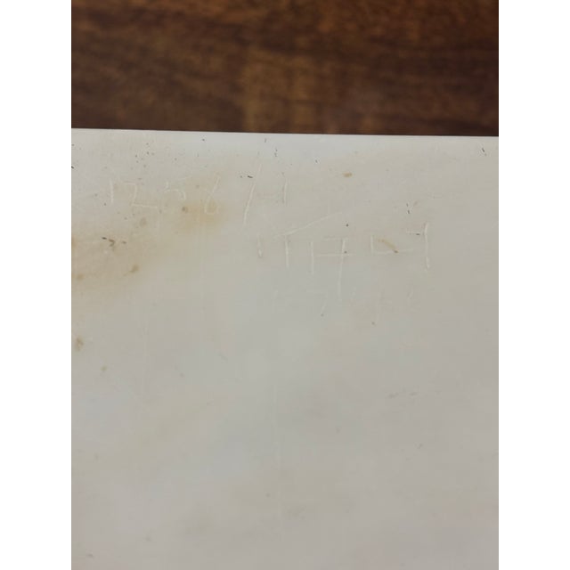 Alabaster Vintage 1950s Italian Alabaster Lidded Box - Hand Carved Signed For Sale - Image 8 of 9