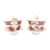 Japanese Imari Porcelain Butterfly & Flower Gold Lidded Tea Bowl Saucer Pair For Sale