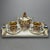 Porcelain Tea Set with Tray, Cups and Sugar Bowl in Gold Cherubs from Capodimonte, 1960s, Set of 6 For Sale - Image 12 of 12