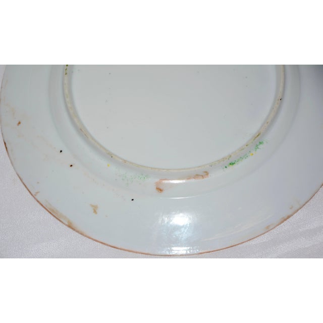 Famille Verte Set of Porcelain Cabbage and Butterfly Pattern Cups and Plates For Sale - Image 10 of 11