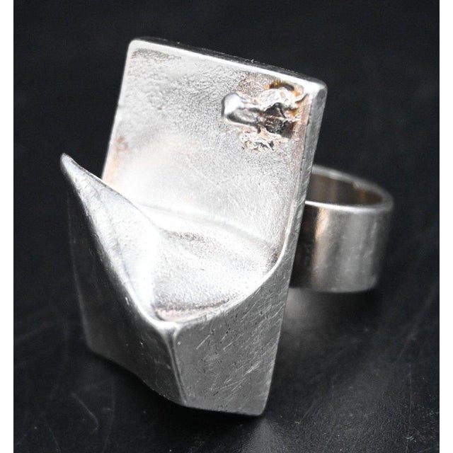 Lapponia A Space Series Silver Ring by Bjorn Weckstrom For Sale - Image 4 of 10