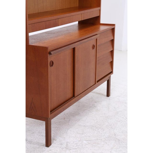 Mid-Century Danish Teak Bookcase with Drawers For Sale - Image 15 of 18