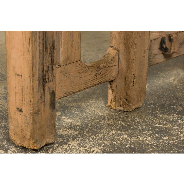 Late 19th Century French Painted School Desk With Integrated Bench For Sale - Image 12 of 18