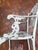 Set of 4 Vintage Hollywood Regency Molla Cast Aluminum Arm Chair For Sale - Image 9 of 12