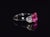Late 20th Century Gia 4.47Cts No-Heat Mozambique Ruby & D Vvs2 Heart Diamond Platinum Three Stone Ring, Size 6 For Sale In Dallas - Image 6 of 18
