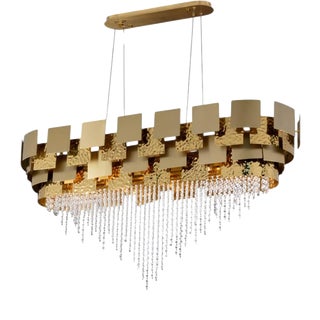 Collection Marte Chandelier in Metal and Crystal by Jago For Sale