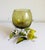 Olive 1950s Italian Toleware Hurricane Candle Holder With Lemon Tree Accents For Sale - Image 8 of 9