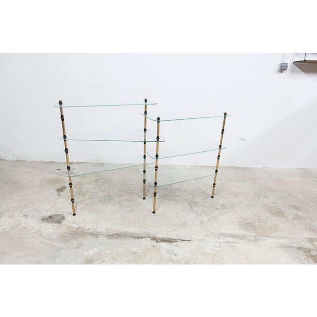 Vintage Bakery Display Shelf in Glass and Brass, 1950s For Sale - Image 11 of 18