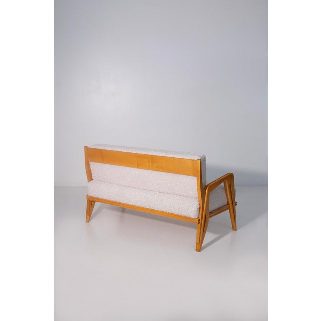 Italian White Bouclé Sofa by Campo E Graffi, 1965 For Sale - Image 6 of 9