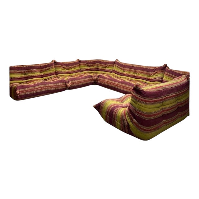 Togo Sofa by Michel Ducaroy for Ligne Roset, 1980, Set of 6 For Sale
