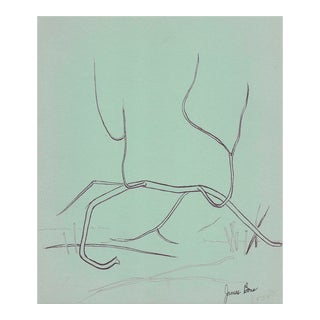 1950s James Bone Mid-Century Landscape Drawing For Sale