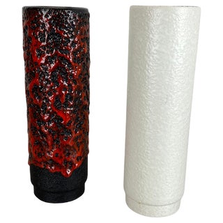 Fat Lava Pottery Vases from Jopeko, Germany, 1970s, Set of 2 For Sale
