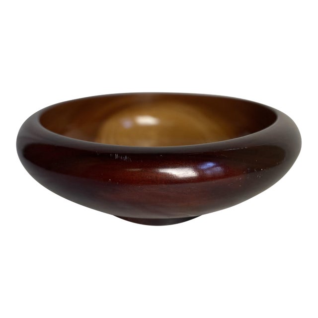 Vintage Handmade Wooden Bowl For Sale