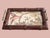 Vintage Faux Bamboo Glass Tray With Schumacher Fabric Insert For Sale - Image 12 of 14