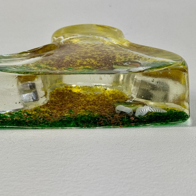 Yellow Vintage Pair of Whimsical Art Glass Fish Aquarium Sculptural Bookends For Sale - Image 8 of 9