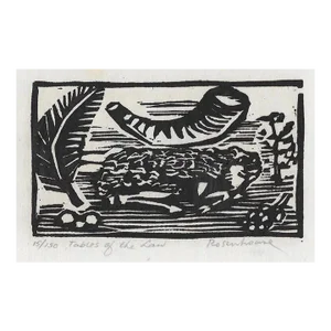 1966 Irwin Rosenhouse Tables of the Law Woodcut