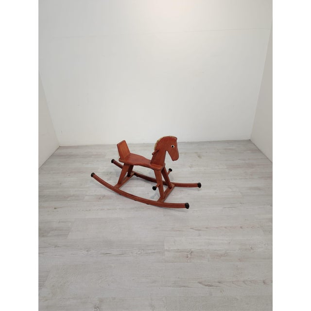 Vintage Wooden Rocking Horse, 1963 For Sale - Image 15 of 15