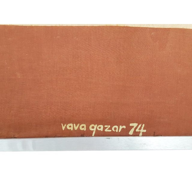 Fabric with Batik Technique by Vava Quazar, 1974 For Sale - Image 6 of 10