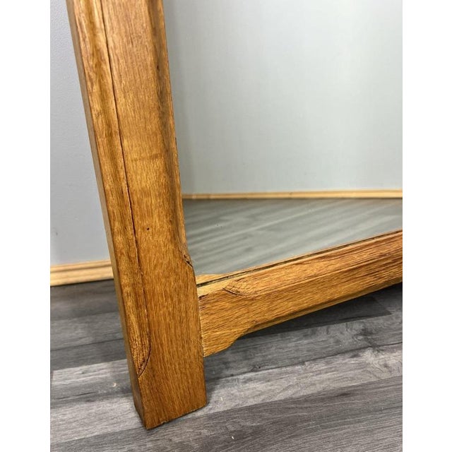 French Wall Mirror with Ornate Carved Oak Frame For Sale - Image 4 of 9